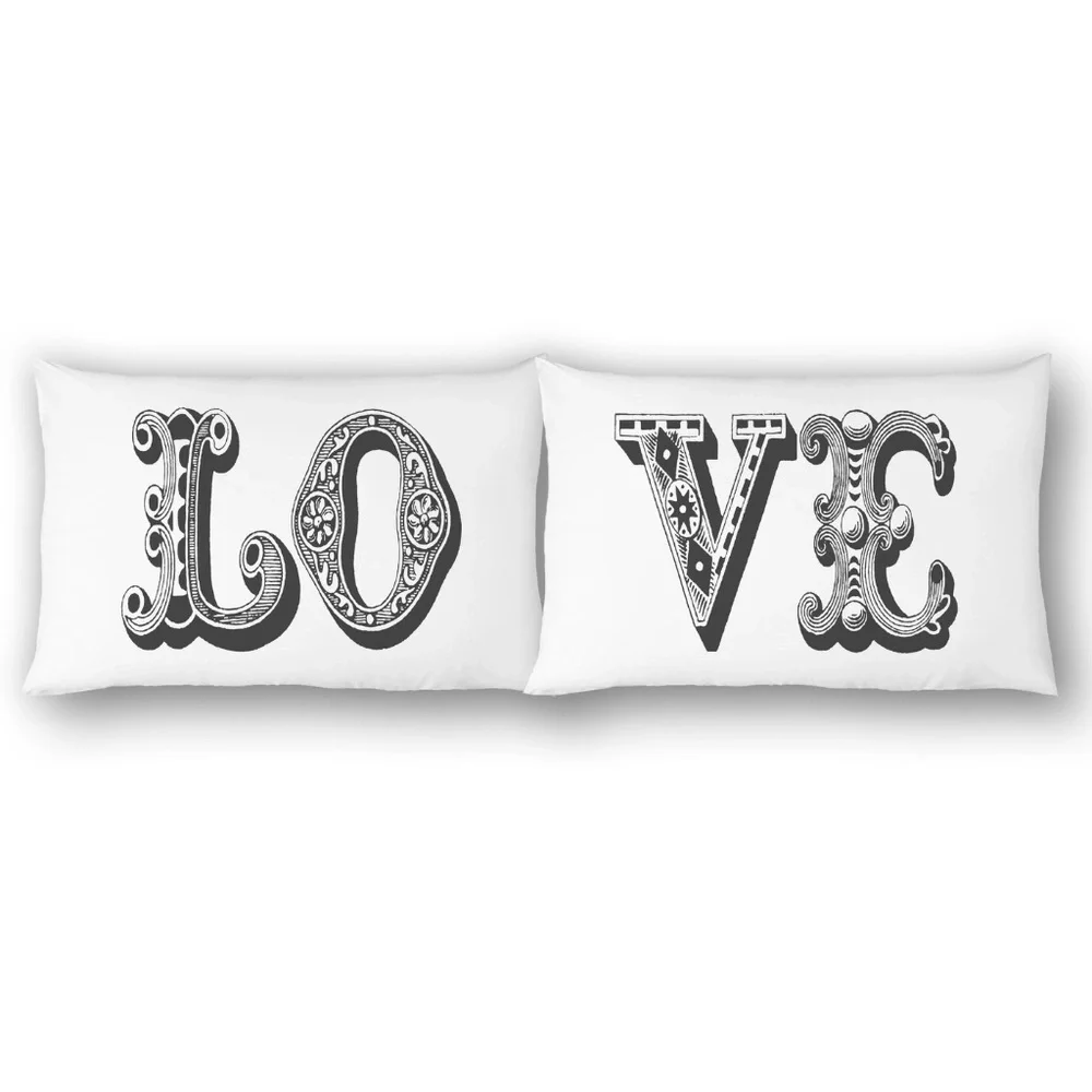 SLEEP ARTFULLY // graphic love pillow case set